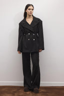 Meis Sim Striped Double-Breasted Suit