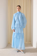 Meli Tiered Chiffon Dress