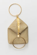 Evening Bag with Metal Accessories and Rhinestones