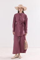 Metal Button Detailed Pants Set