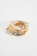 Multi-Strand Bracelet with Metal Details