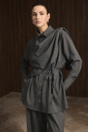 Meyila Pantsuit with Shoulder Shawl