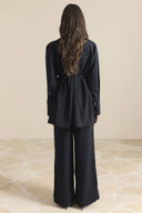 Meyila Shoulder-Draped Trousers Set