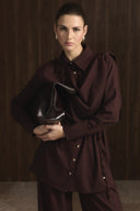 Meyila Pant Suit with Shoulder Shawl