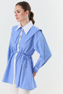 Mila Striped Shirt with Peter Pan Collar