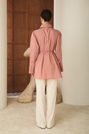 Mina Pleated Sleeve Dacron Shirt