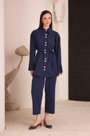 Mina Pleated Sleeve Dacron Shirt