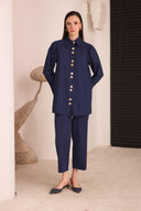 Mina Pleated Sleeve Dacron Shirt