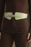 Wide Belt with Minimal Buckle Detail