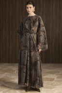 Misty Patterned Chiffon Dress