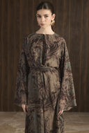 Misty Patterned Chiffon Dress