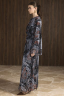 Misty Patterned Chiffon Dress