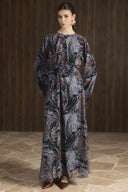 Misty Patterned Chiffon Dress
