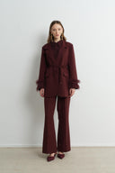 Mona Faux Fur Blazer Suit