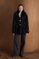 Muse Collar Faux Fur Jacket