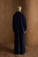 Musleya Pleated Front Velvet Set
