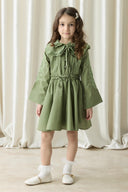 Embroidered Dacron Skirt Set