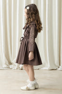 Embroidered Dacron Skirt Set