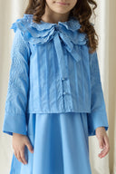 Embroidered Dacron Skirt Set
