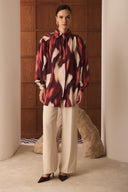 Nancy Printed Satin Shirt