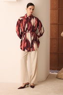 Nancy Printed Satin Shirt