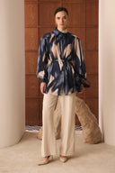 Nancy Printed Satin Shirt
