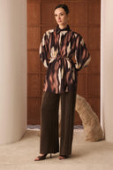 Nancy Printed Satin Shirt