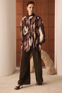 Nancy Printed Satin Shirt