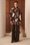 Nancy Printed Satin Shirt