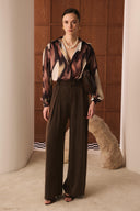 Nancy Printed Satin Shirt