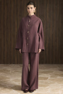 Ribbed Detail Trouser Set