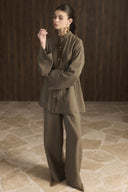 Ribbed Detail Trouser Set