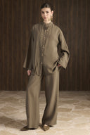 Ribbed Detail Trouser Set