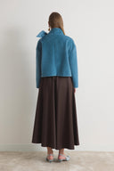 Noirelle Bow-Detailed Cropped Jacket