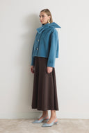 Noirelle Bow-Detailed Cropped Jacket