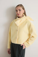 Noirelle Bow-Detailed Cropped Jacket