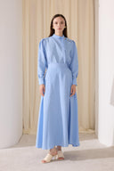 Nolan Tie-Neck Striped Set