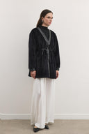 Nuvia Leather-Trimmed Coat