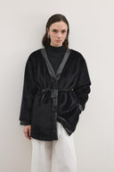 Nuvia Leather-Trimmed Coat