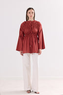 Odielle Ruched Voile Shirt
