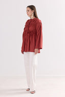 Odielle Ruched Voile Shirt