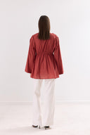 Odielle Ruched Voile Shirt