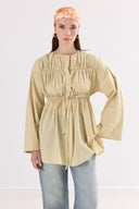 Odielle Gathered Voile Shirt