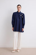Patterned Embroidered Shirt
