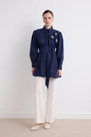 Patterned Embroidered Shirt