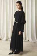 Shoulder Detail Belted Dress