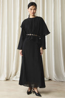 Shoulder Detail Belted Dress