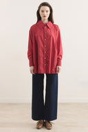 Dacron Shirt with Pleated Shoulders