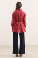 Dacron Shirt with Pleated Shoulders
