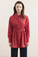 Dacron Shirt with Pleated Shoulders